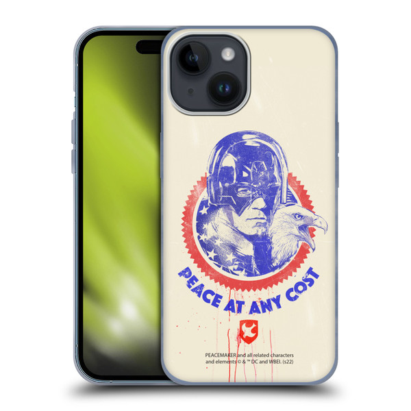Peacemaker: Television Series Graphics Christopher Smith & Eagly Soft Gel Case for Apple iPhone 15