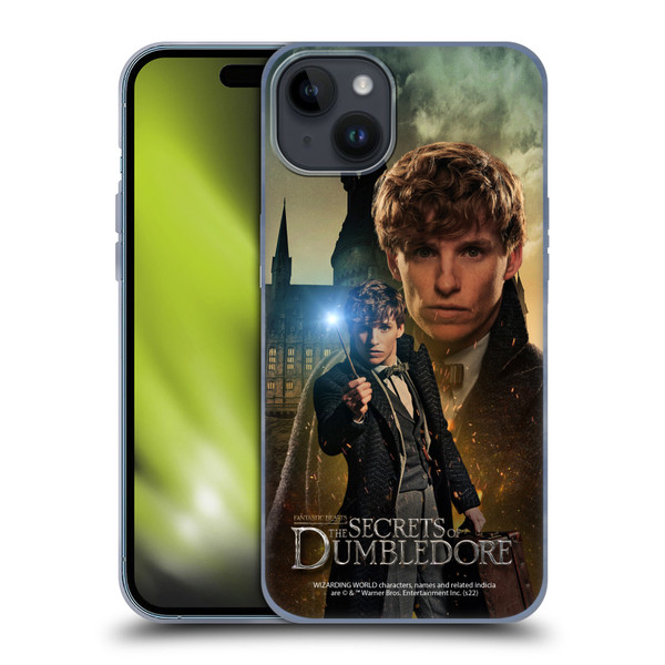 Fantastic Beasts: Secrets of Dumbledore Character Art Newt Scamander Soft Gel Case for Apple iPhone 15 Plus