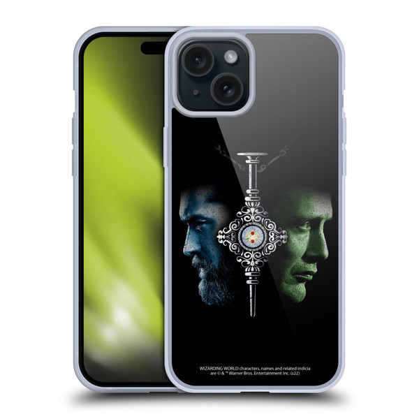 Fantastic Beasts: Secrets of Dumbledore Graphic Core Dumbledore And Grindelwald Soft Gel Case for Apple iPhone 15 Plus