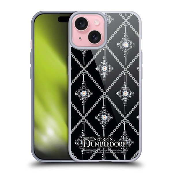 Fantastic Beasts: Secrets of Dumbledore Graphics Blood Troth Pattern Soft Gel Case for Apple iPhone 15