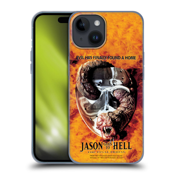 Friday the 13th: Jason Goes To Hell Graphics Key Art Soft Gel Case for Apple iPhone 15