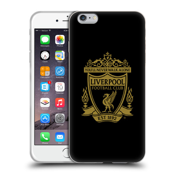 Liverpool Football Club Crest 2 Black 2 Soft Gel Case for Apple iPhone 6 Plus / iPhone 6s Plus