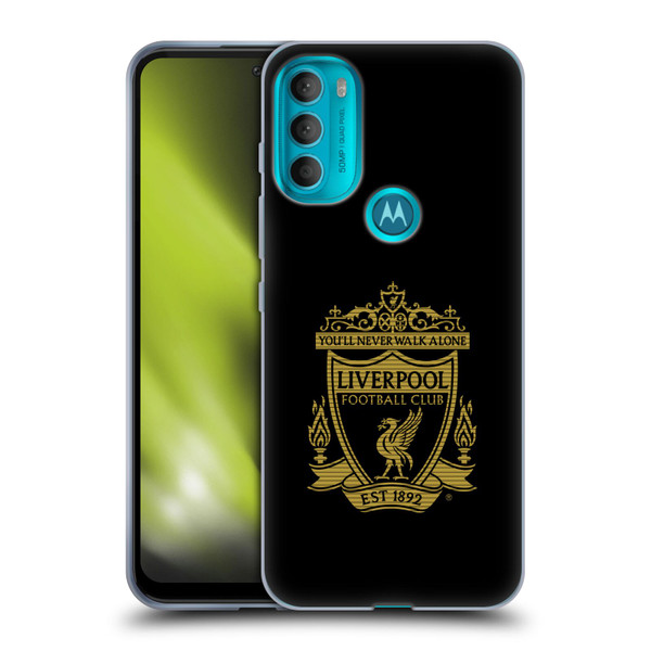 Liverpool Football Club Crest 2 Black 2 Soft Gel Case for Motorola Moto G71 5G