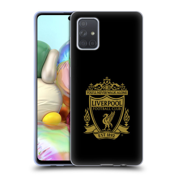 Liverpool Football Club Crest 2 Black 2 Soft Gel Case for Samsung Galaxy A71 (2019)