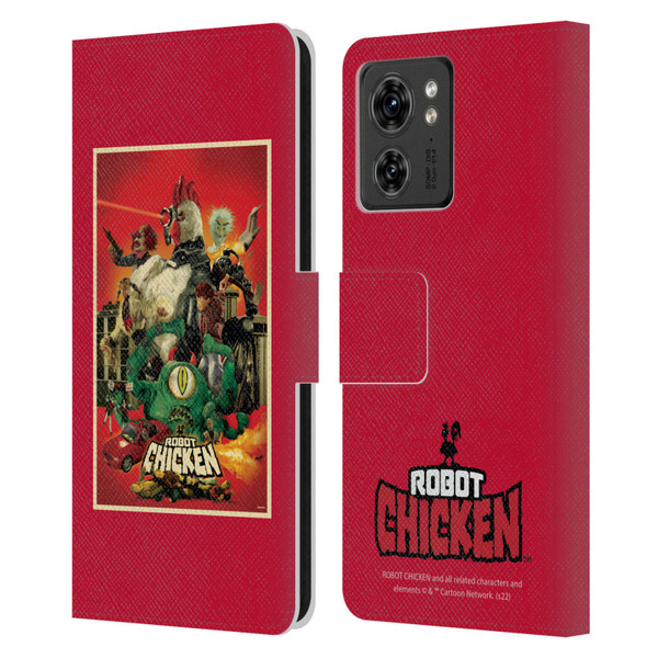 Robot Chicken Graphics Poster Leather Book Wallet Case Cover For Motorola Moto Edge 40