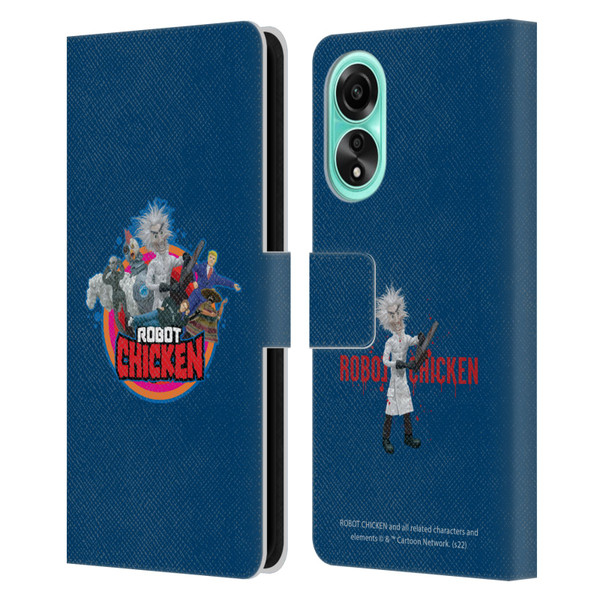 Robot Chicken Graphics Characters Leather Book Wallet Case Cover For OPPO A78 5G