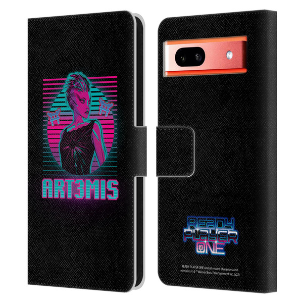 Ready Player One Graphics Character Art Leather Book Wallet Case Cover For Google Pixel 7a