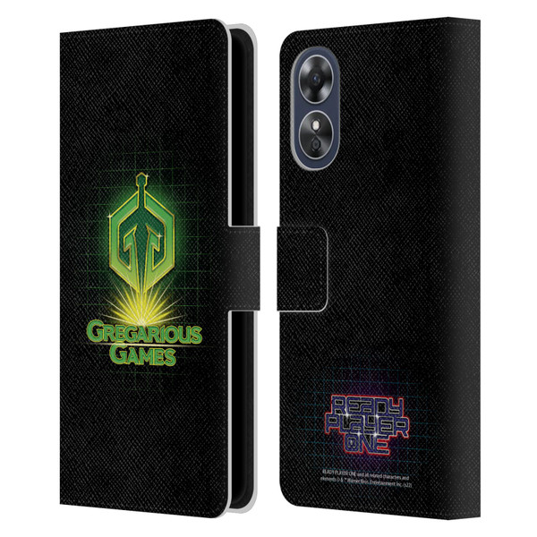 Ready Player One Graphics Logo Leather Book Wallet Case Cover For OPPO A17