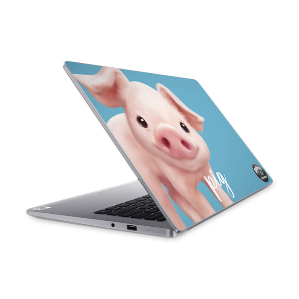 Animal Club International Faces Pig Vinyl Sticker Skin Decal Cover for Xiaomi Mi NoteBook 14 (2020)