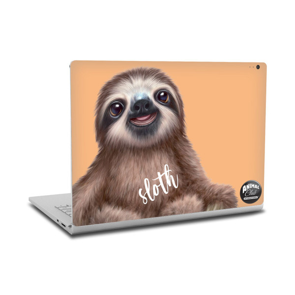 Animal Club International Faces Sloth Vinyl Sticker Skin Decal Cover for Microsoft Surface Book 2
