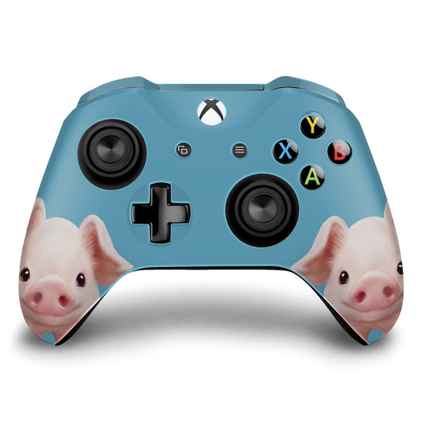 Animal Club International Faces Pig Vinyl Sticker Skin Decal Cover for Microsoft Xbox One S / X Controller