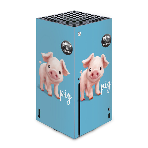 Animal Club International Faces Pig Vinyl Sticker Skin Decal Cover for Microsoft Xbox Series X