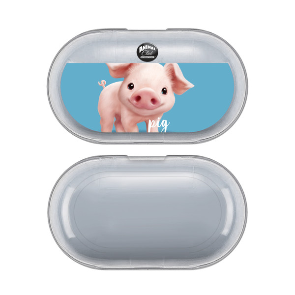 Animal Club International Faces Pig Clear Hard Crystal Cover Case for Samsung Galaxy Buds / Buds Plus