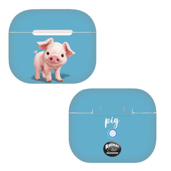Animal Club International Faces Pig Vinyl Sticker Skin Decal Cover for Apple AirPods 3 3rd Gen Charging Case