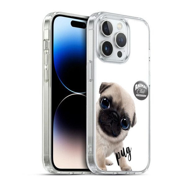 Animal Club International Faces Pug Soft Gel Case for Apple iPhone 13 Pro & MagSafe
