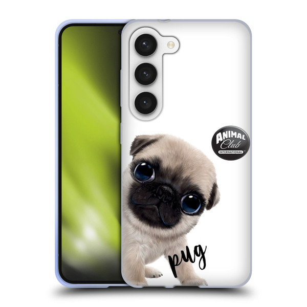 Animal Club International Faces Pug Soft Gel Case for Samsung Galaxy S23 5G