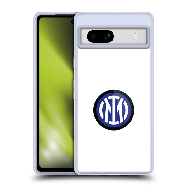 Fc Internazionale Milano Badge Logo On White Soft Gel Case for Google Pixel 7a