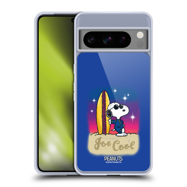 Peanuts Snoopy Boardwalk Airbrush Joe Cool Surf Soft Gel Case for Google Pixel 8 Pro
