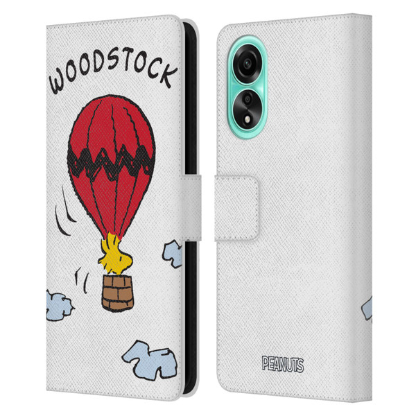 Peanuts Characters Woodstock Leather Book Wallet Case Cover For OPPO A78 4G
