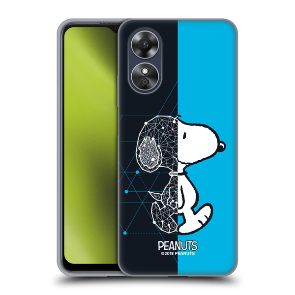 Peanuts Halfs And Laughs Snoopy Geometric Soft Gel Case for OPPO A17