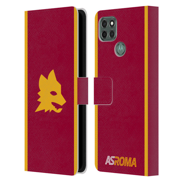 AS Roma 2023/24 Crest Kit Home Leather Book Wallet Case Cover For Motorola Moto G9 Power