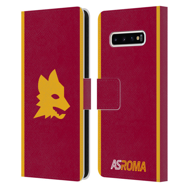 AS Roma 2023/24 Crest Kit Home Leather Book Wallet Case Cover For Samsung Galaxy S10+ / S10 Plus