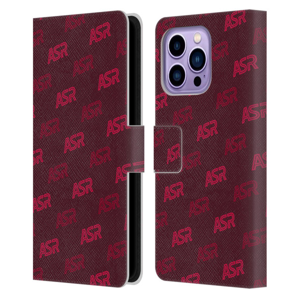 AS Roma Crest Graphics Wordmark Pattern Leather Book Wallet Case Cover For Apple iPhone 14 Pro Max