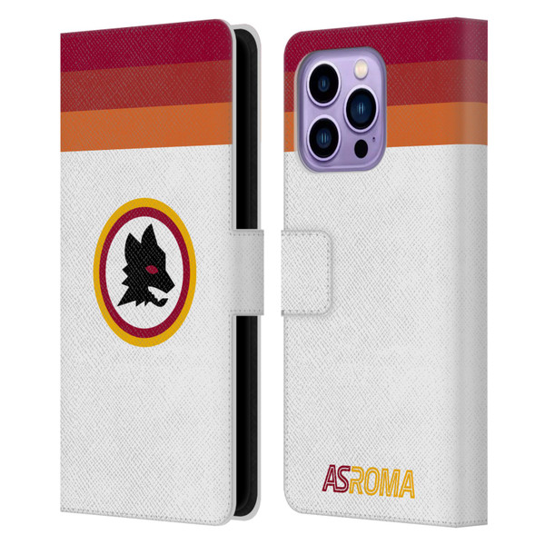AS Roma Crest Graphics Wolf Retro Heritage Leather Book Wallet Case Cover For Apple iPhone 14 Pro Max
