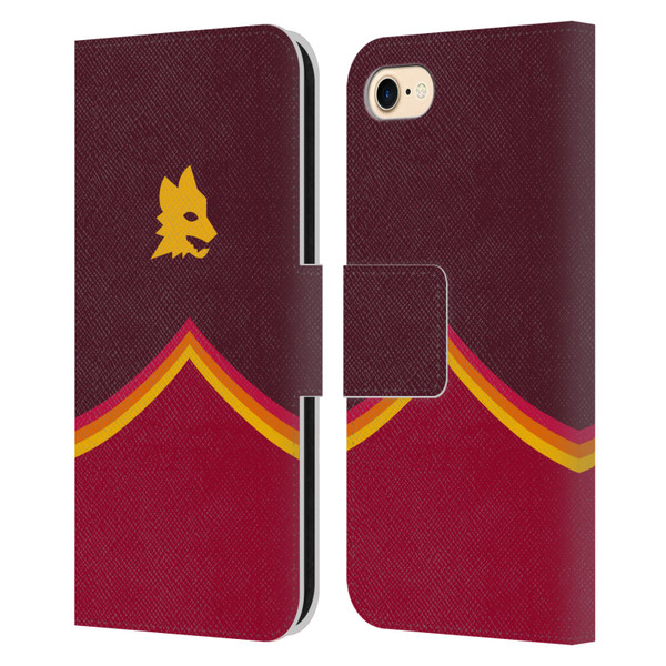 AS Roma Crest Graphics Wolf Leather Book Wallet Case Cover For Apple iPhone 7 / 8 / SE 2020 & 2022