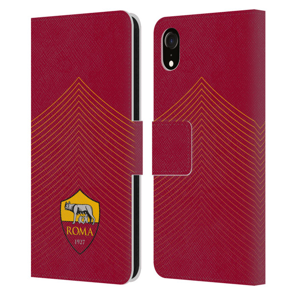 AS Roma Crest Graphics Arrow Leather Book Wallet Case Cover For Apple iPhone XR