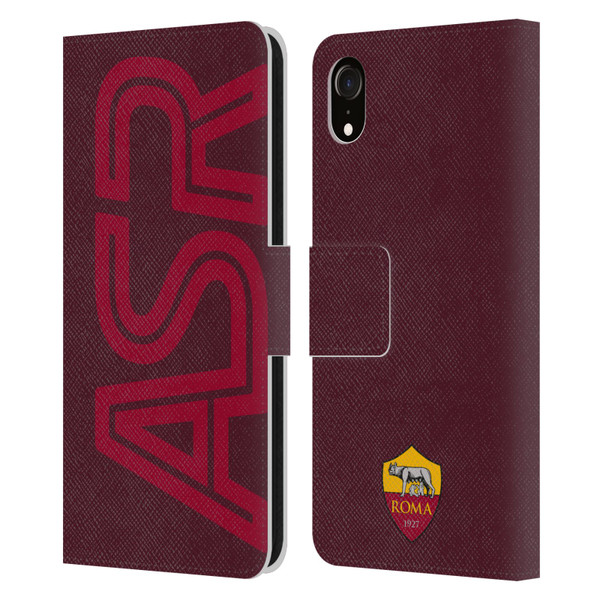 AS Roma Crest Graphics Oversized Leather Book Wallet Case Cover For Apple iPhone XR
