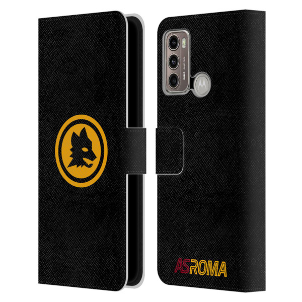 AS Roma Crest Graphics Black And Gold Leather Book Wallet Case Cover For Motorola Moto G60 / Moto G40 Fusion