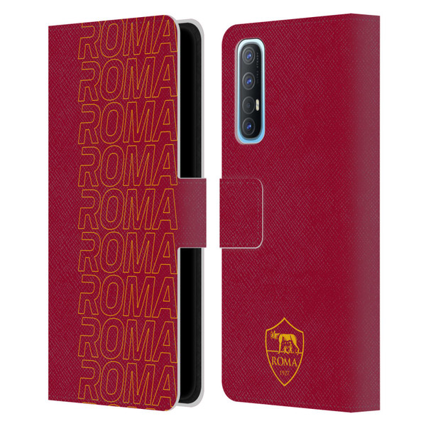 AS Roma Crest Graphics Echo Leather Book Wallet Case Cover For OPPO Find X2 Neo 5G