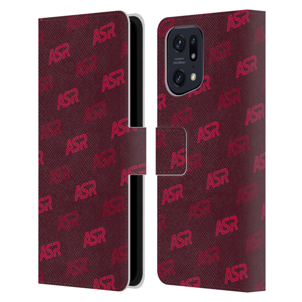 AS Roma Crest Graphics Wordmark Pattern Leather Book Wallet Case Cover For OPPO Find X5
