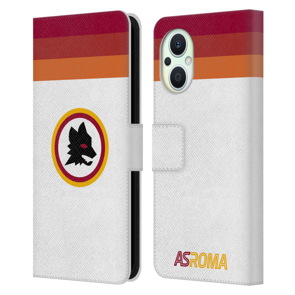 AS Roma Crest Graphics Wolf Retro Heritage Leather Book Wallet Case Cover For OPPO Reno8 Lite
