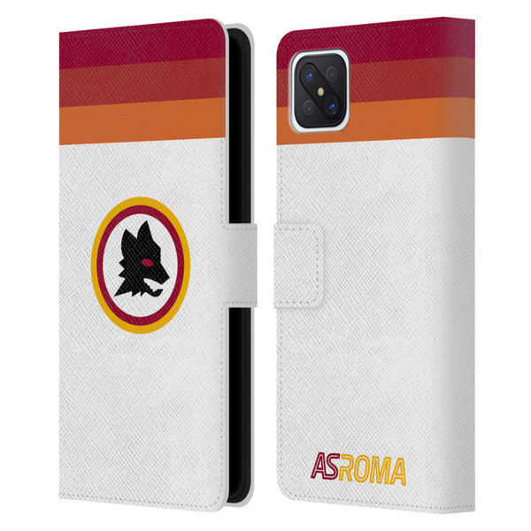AS Roma Crest Graphics Wolf Retro Heritage Leather Book Wallet Case Cover For OPPO Reno4 Z 5G