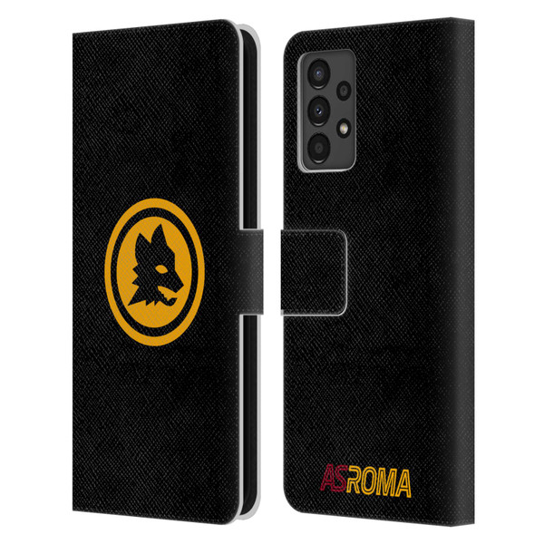 AS Roma Crest Graphics Black And Gold Leather Book Wallet Case Cover For Samsung Galaxy A13 (2022)