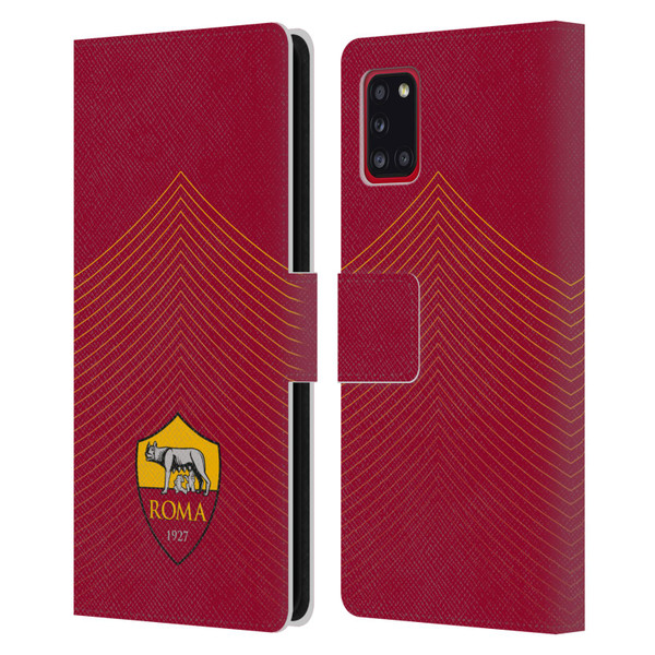 AS Roma Crest Graphics Arrow Leather Book Wallet Case Cover For Samsung Galaxy A31 (2020)