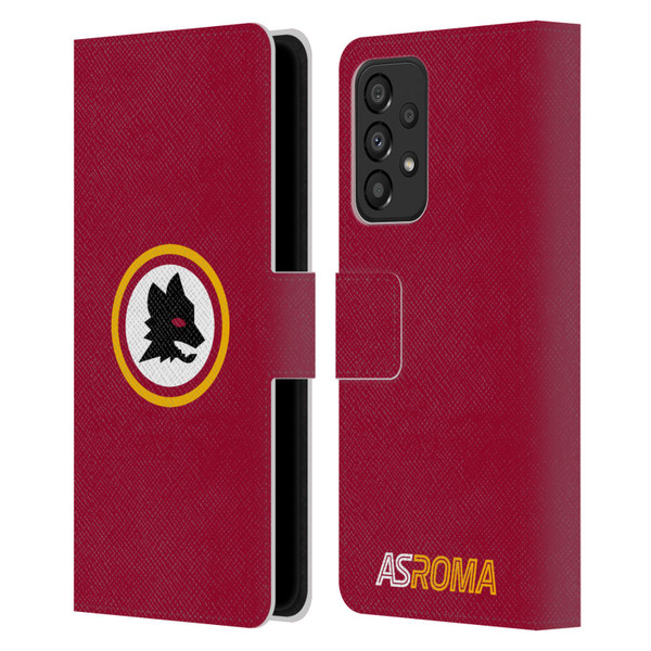 AS Roma Crest Graphics Wolf Circle Leather Book Wallet Case Cover For Samsung Galaxy A33 5G (2022)