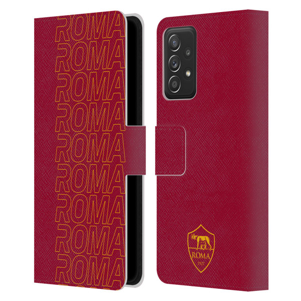 AS Roma Crest Graphics Echo Leather Book Wallet Case Cover For Samsung Galaxy A52 / A52s / 5G (2021)