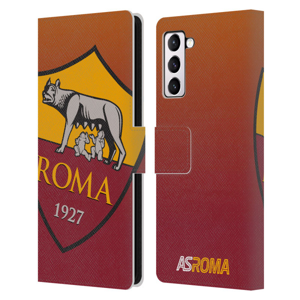 AS Roma Crest Graphics Gradient Leather Book Wallet Case Cover For Samsung Galaxy S21+ 5G