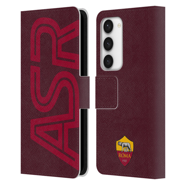 AS Roma Crest Graphics Oversized Leather Book Wallet Case Cover For Samsung Galaxy S23 5G