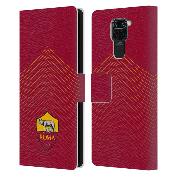 AS Roma Crest Graphics Arrow Leather Book Wallet Case Cover For Xiaomi Redmi Note 9 / Redmi 10X 4G