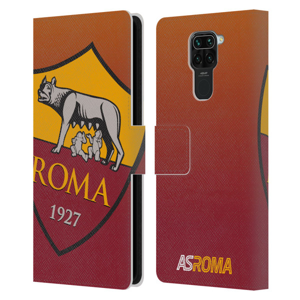 AS Roma Crest Graphics Gradient Leather Book Wallet Case Cover For Xiaomi Redmi Note 9 / Redmi 10X 4G