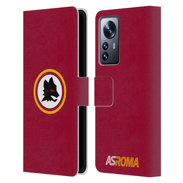 AS Roma Crest Graphics Wolf Circle Leather Book Wallet Case Cover For Xiaomi 12 Pro