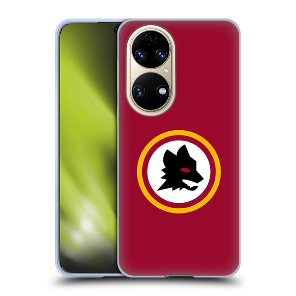 AS Roma Crest Graphics Wolf Circle Soft Gel Case for Huawei P50