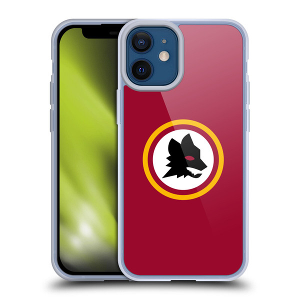 AS Roma Crest Graphics Wolf Circle Soft Gel Case for Apple iPhone 12 Mini