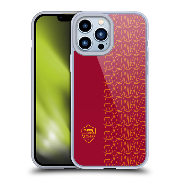 AS Roma Crest Graphics Echo Soft Gel Case for Apple iPhone 13 Pro Max