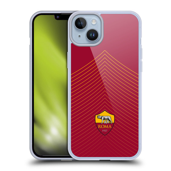 AS Roma Crest Graphics Arrow Soft Gel Case for Apple iPhone 14 Plus
