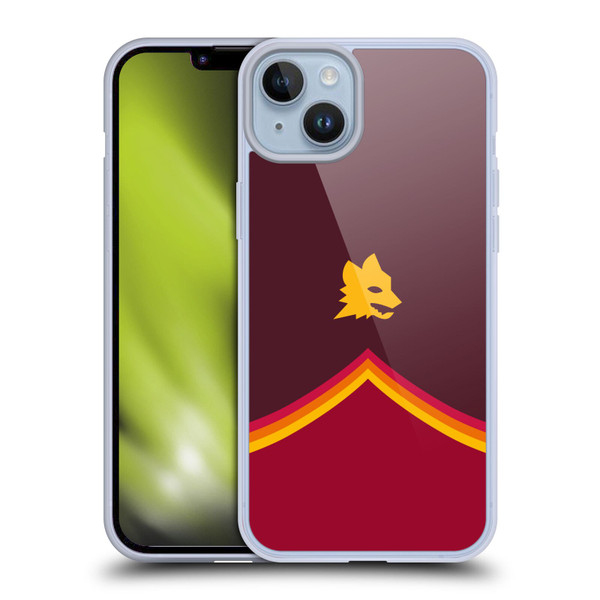 AS Roma Crest Graphics Wolf Soft Gel Case for Apple iPhone 14 Plus